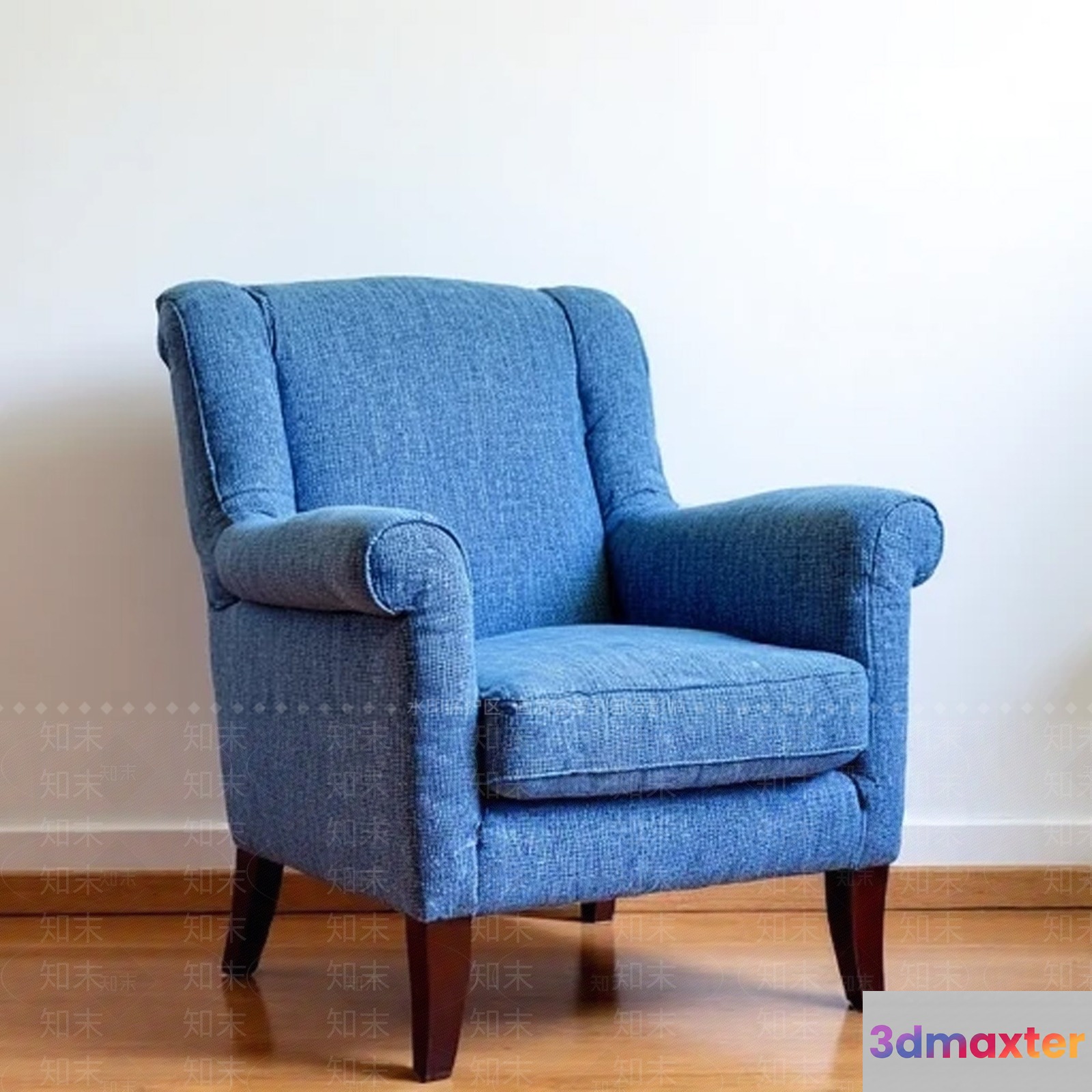 A Blue Chair 3D Model - 15089 - VRAY Render