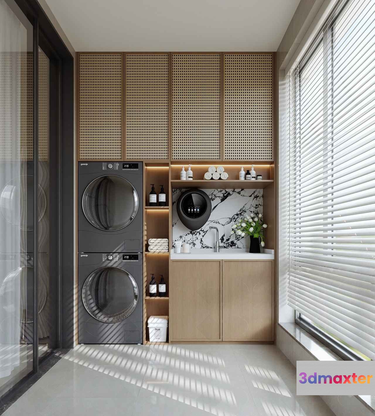 Modern Laundry Room 3D Model - 18043 - VRAY Render