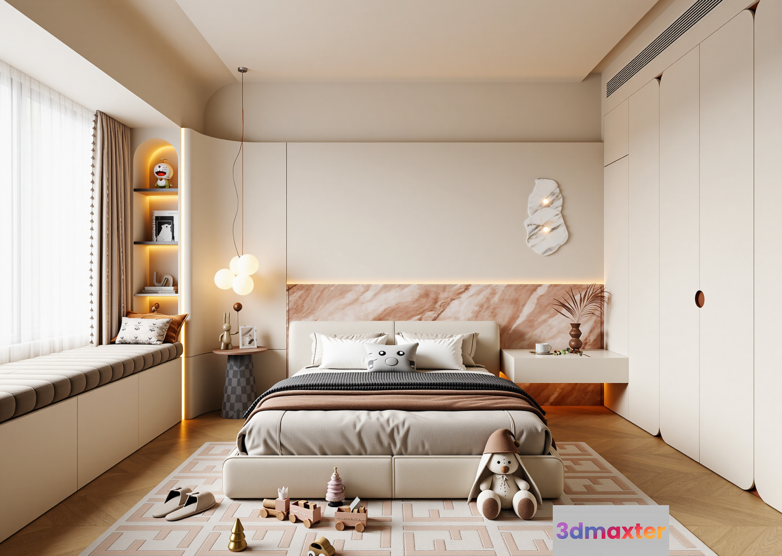 Cozy Kids Bedroom 3D Model - 23168 - VRAY Render