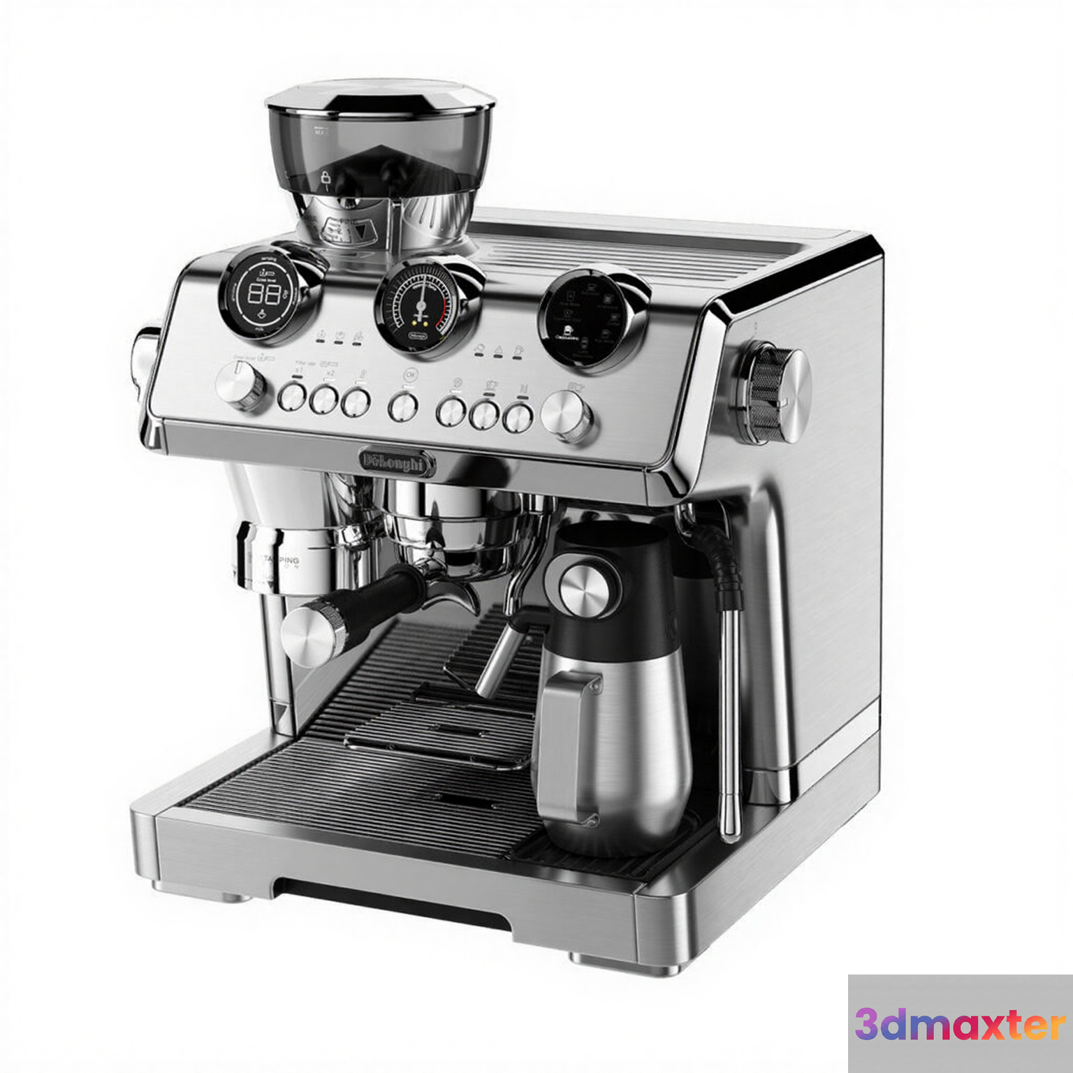 A Stainless Steel Espresso Machine 3D Model - 20833 - VRAY Render