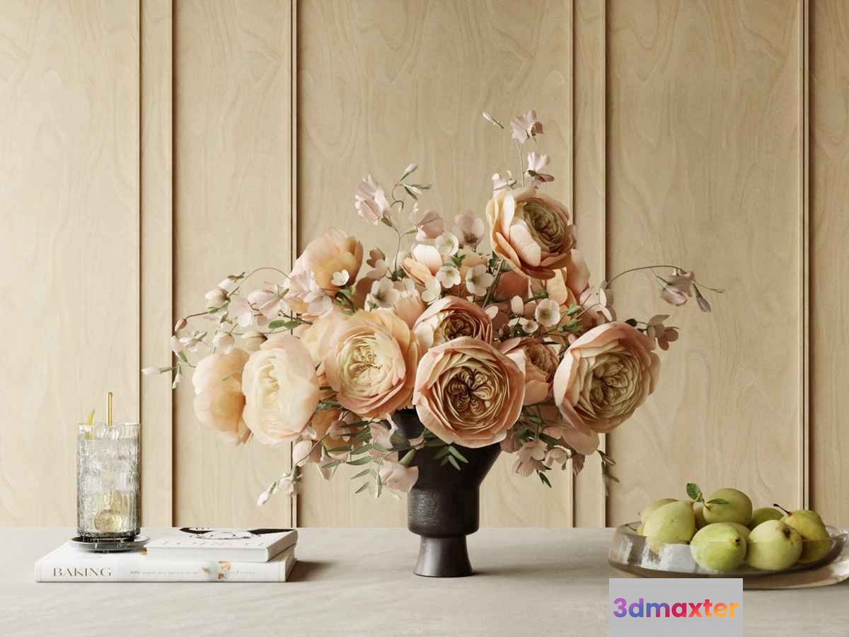 Vase With Flowers 3D Model - 15547 - CORONA Render