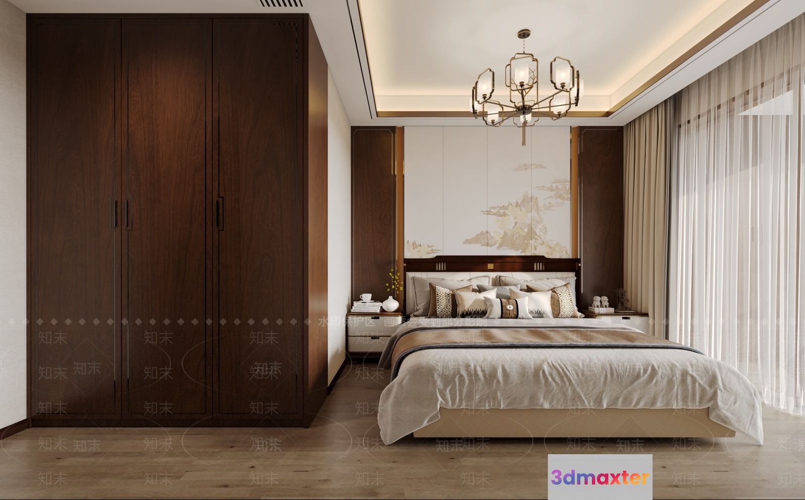 Cozy Bedroom 3D Model - 3770 - VRAY Render