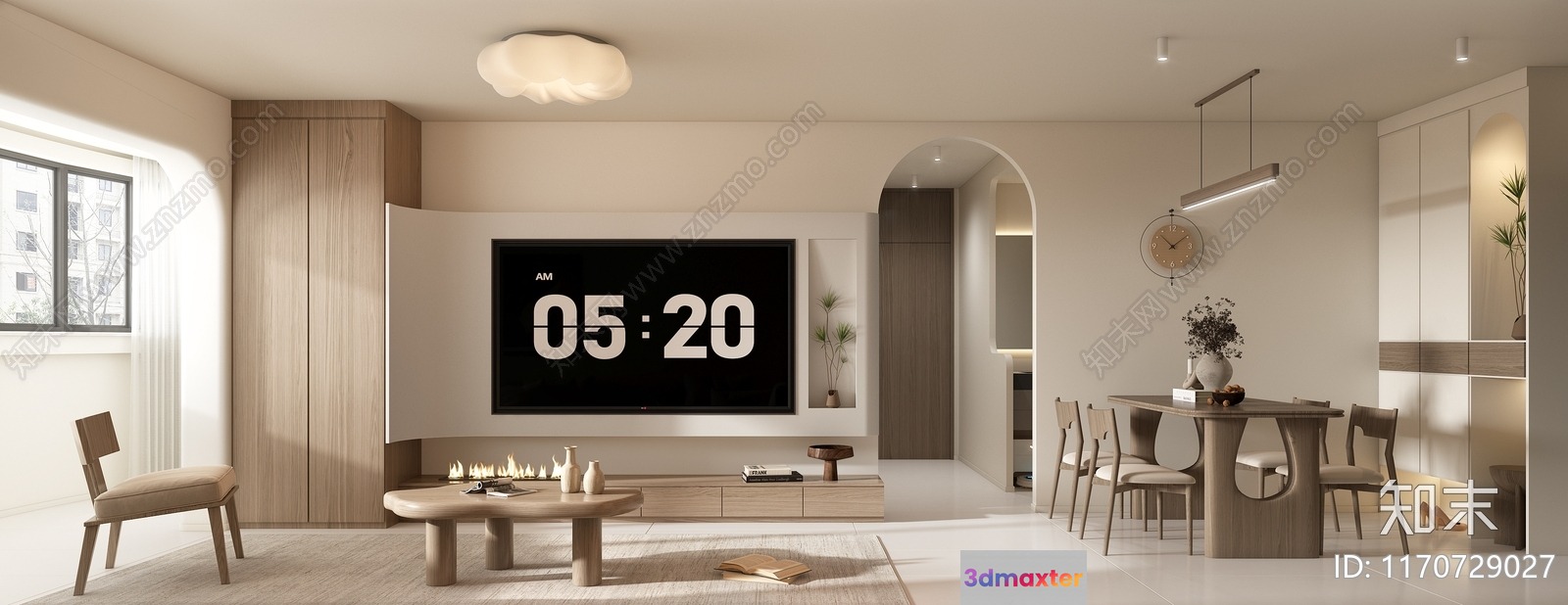 Modern Living Room 3D Model - 4677 - VRAY Render