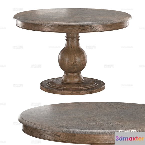 Wooden Table 3D Model - 2090 - CORONA Render