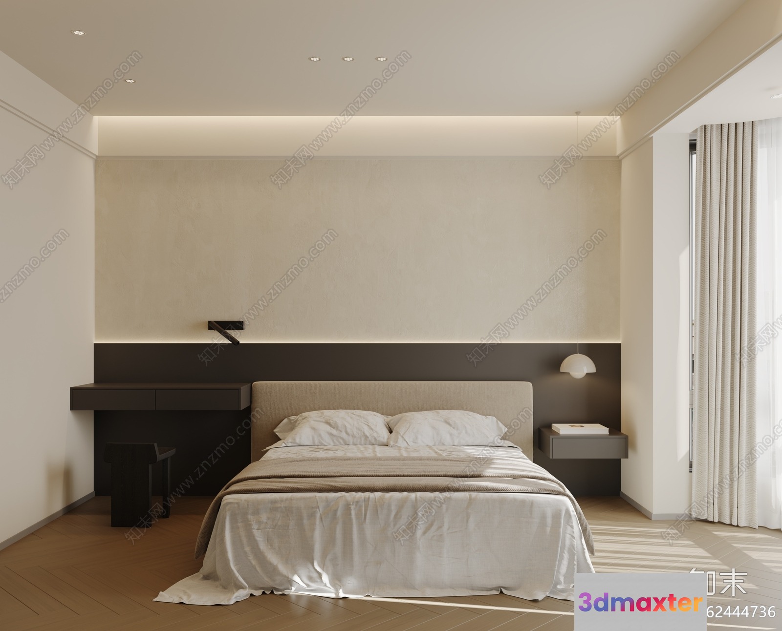 Cozy Bedroom 3D Model - 7838 - VRAY Render