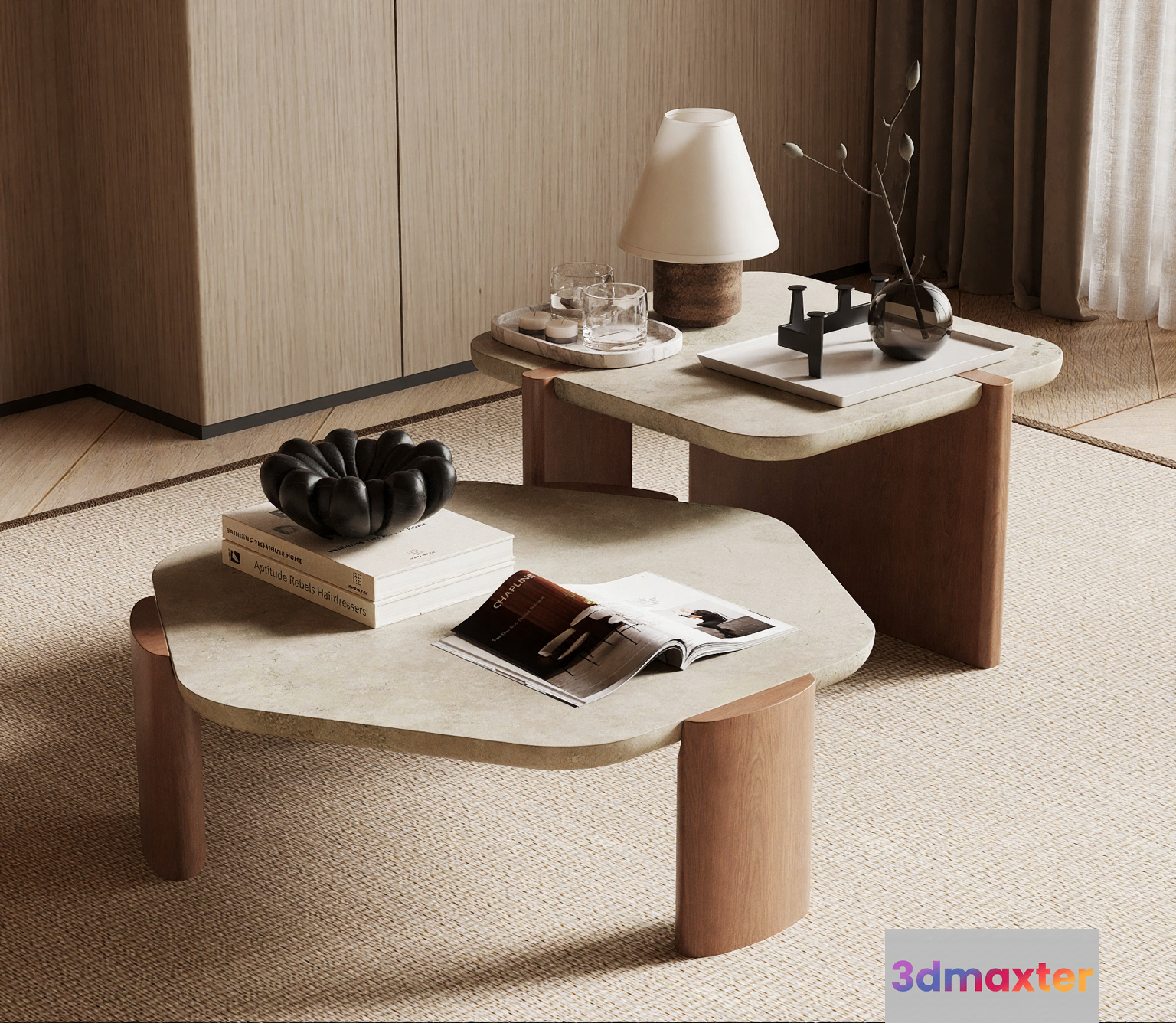 Modern Living Room 3D Model - 12959 - VRAY Render