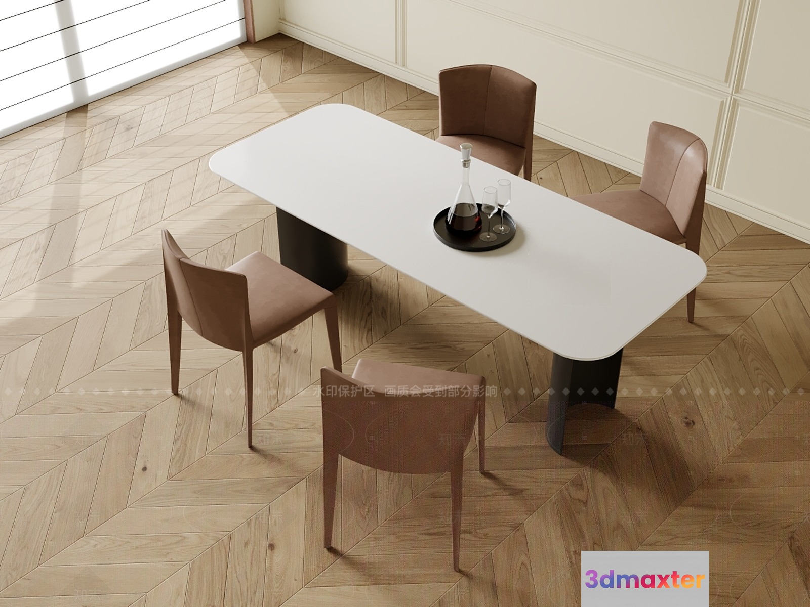 Modern Dining Room 3D Model - 18878 - VRAY Render