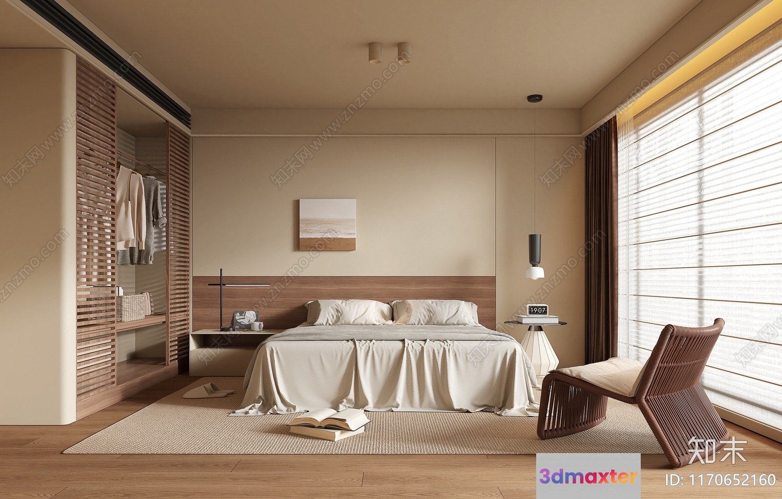 Cozy Bedroom 3D Model - 20366 - VRAY Render