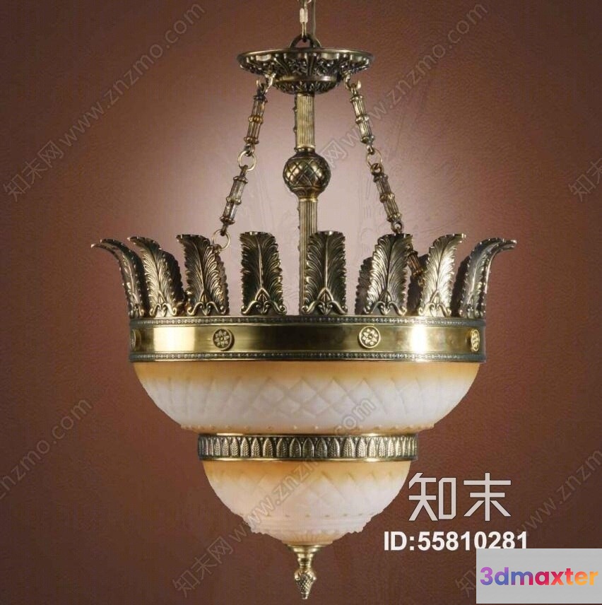 Gold Light Fixture 3D Model - 12675 - VRAY Render