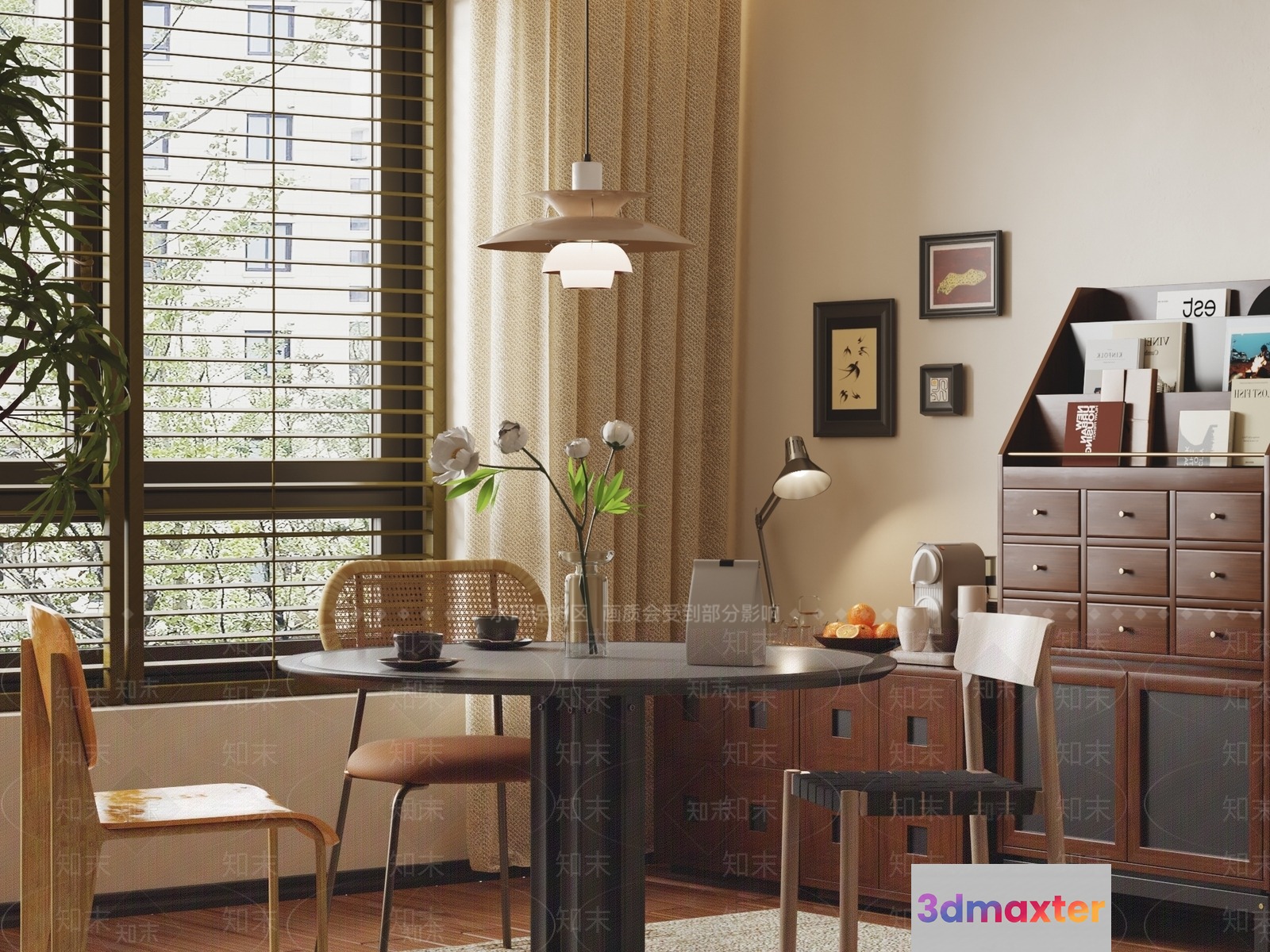 Cozy Dining Room 3D Model - 17430 - VRAY Render