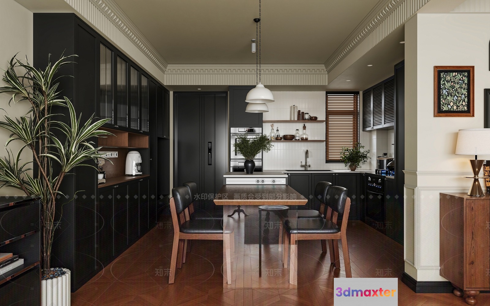 Modern Kitchen 3D Model - 16860 - CORONA Render