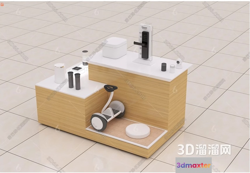 A 3D Rendering Of A Display Case 3D Model - 9364 - VRAY Render