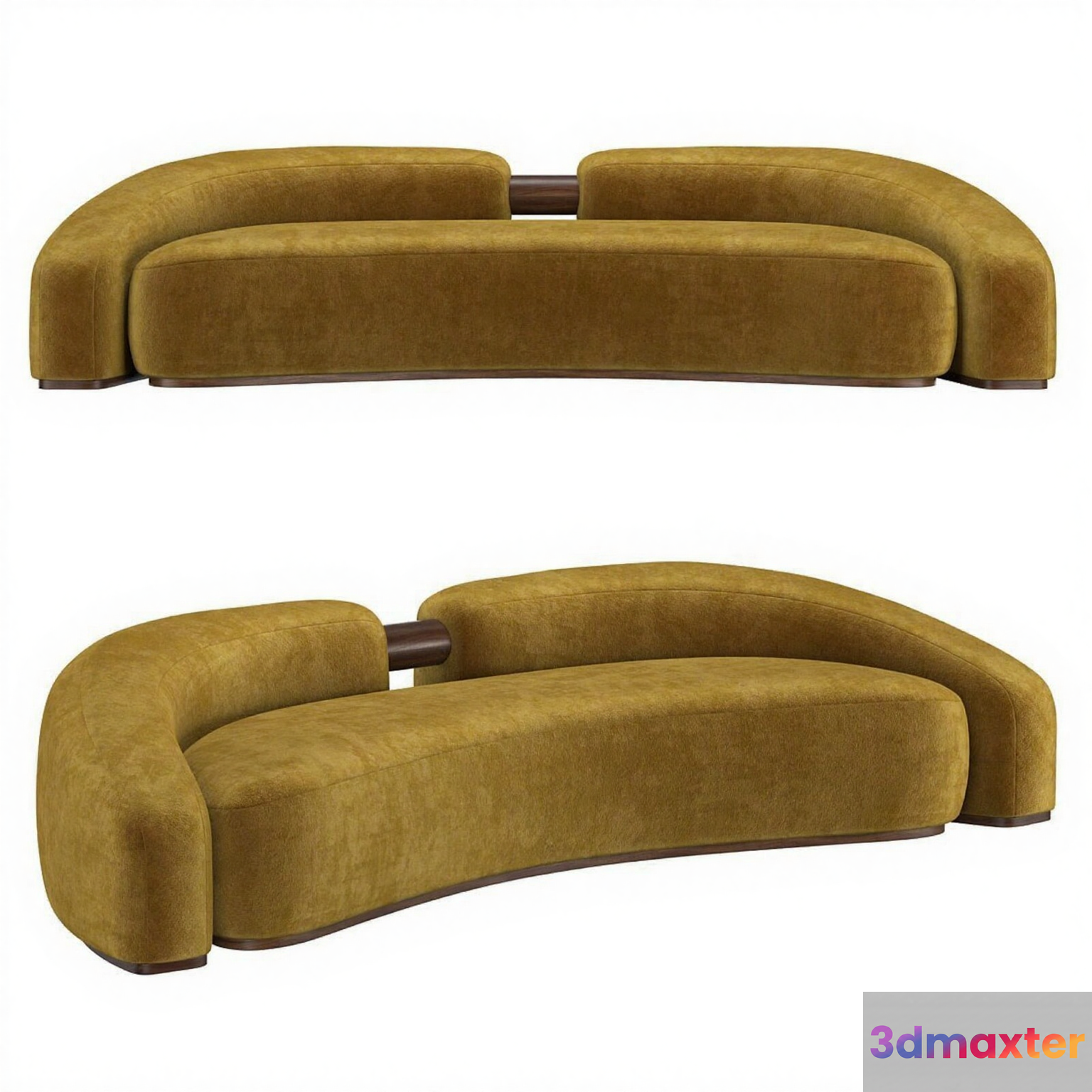A Curved Sofa 3D Model - 15305 - CORONA Render