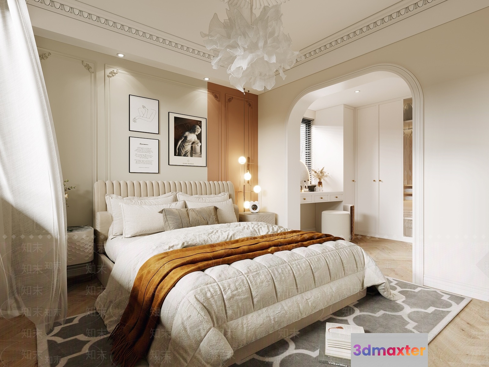 Cozy Bedroom 3D Model - 8355 - VRAY Render