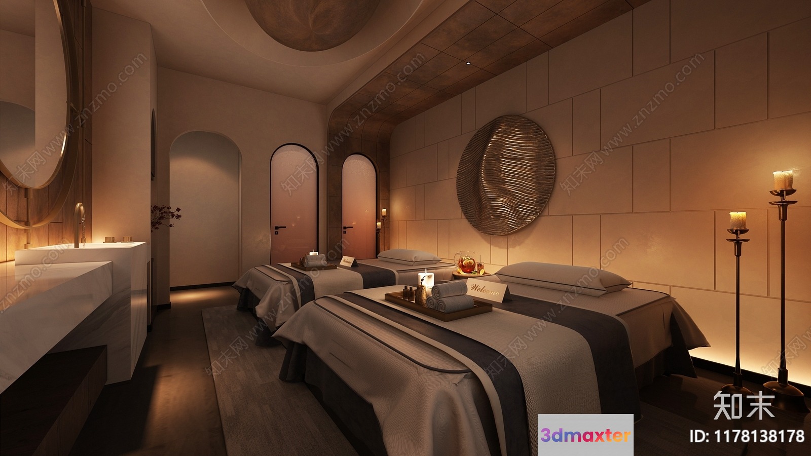 Modern Spa Room 3D Model - 9057 - VRAY Render