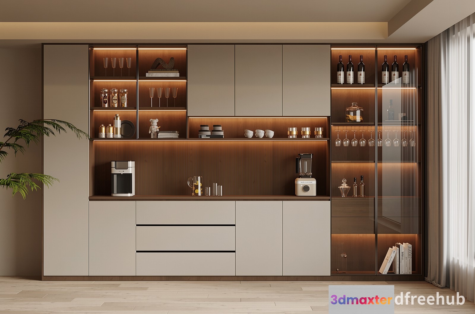 Modern Kitchen Appliances 3D Model - 20275 - VRAY Render
