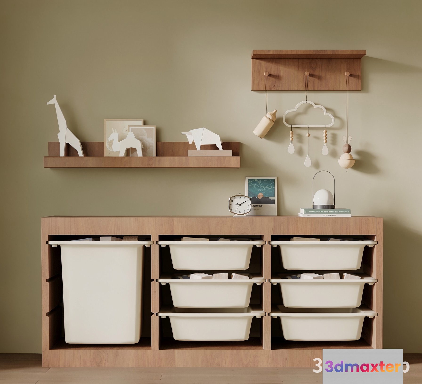 Modern Storage Unit 3D Model - 23632 - VRAY Render