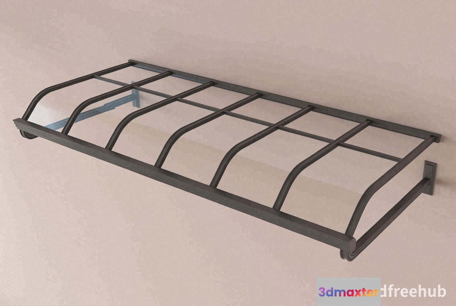 Black Metal Shelf 3D Model - 5532 - VRAY Render