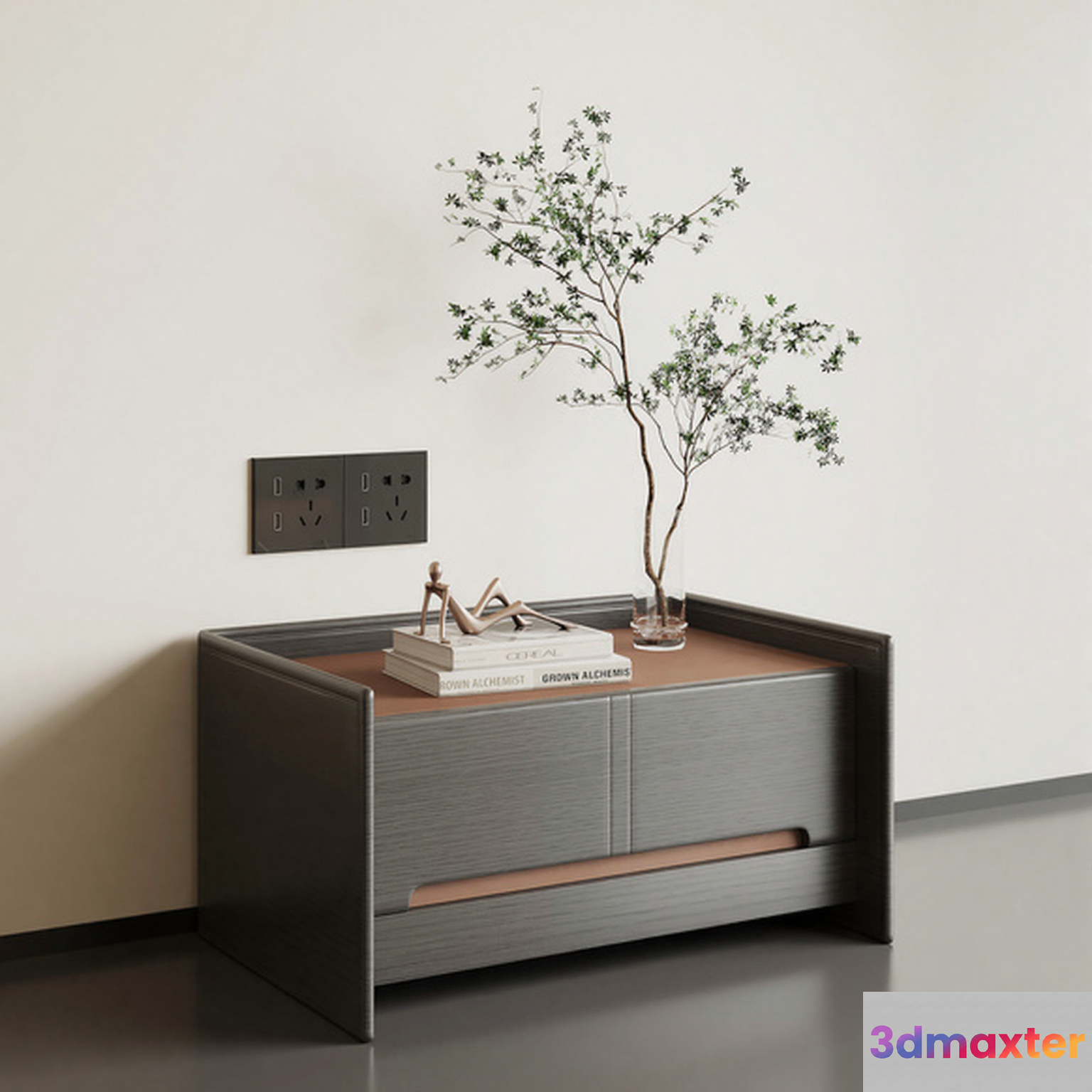 Modern Gray Sideboard 3D Model - 11068 - VRAY Render