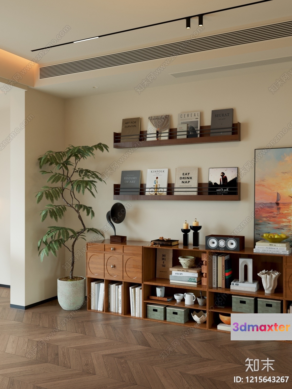 Modern Living Room 3D Model - 17563 - VRAY Render