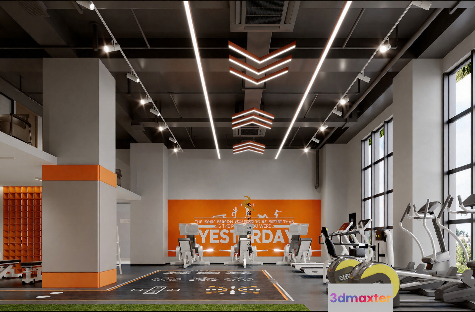 Modern Gym Equipment 3D Model - 7958 - CORONA Render
