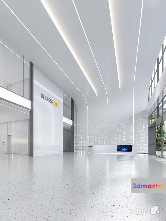 Modern White Room 3D Model - 20033 - VRAY Render