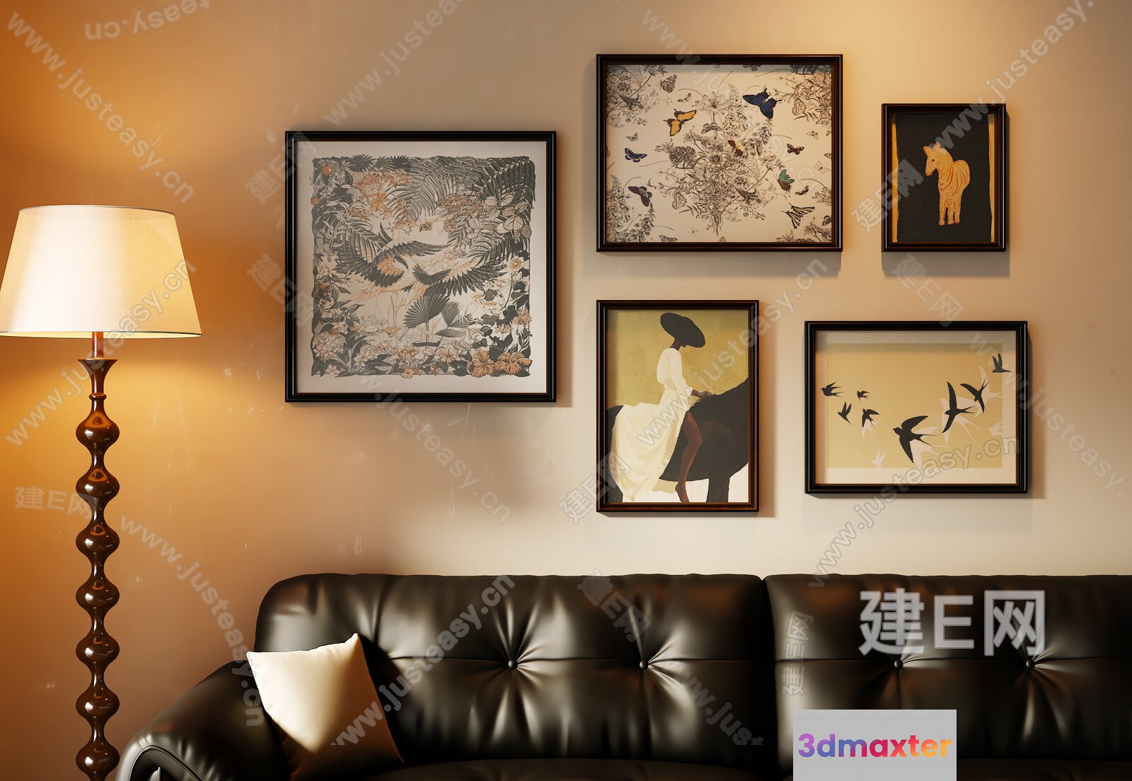 Modern Living Room 3D Model - 2222 - VRAY Render