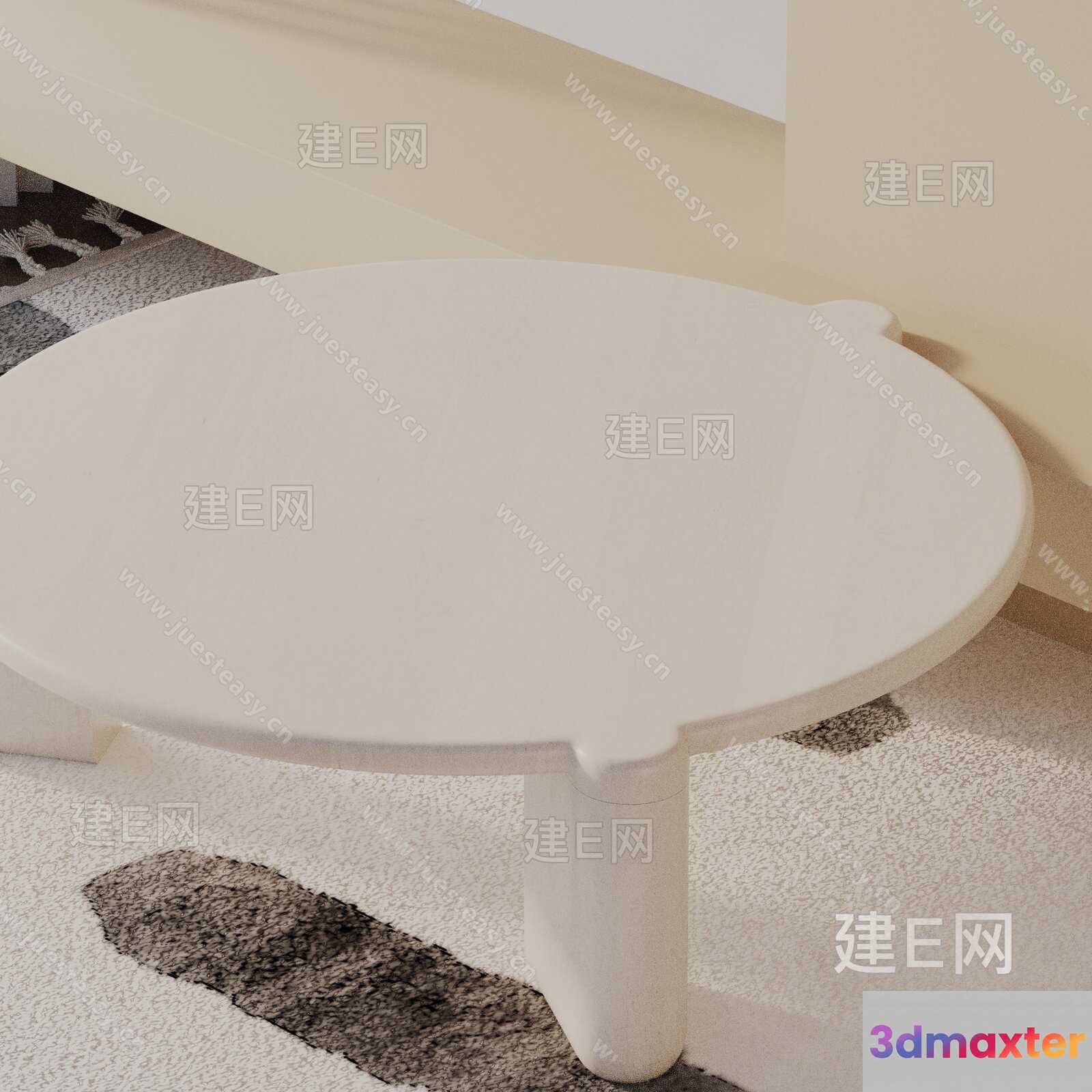 White Coffee Table 3D Model - 21669 - VRAY Render