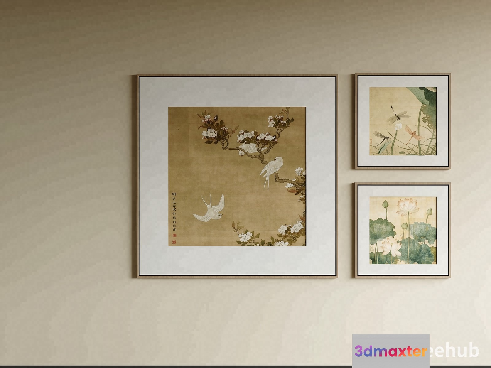 A Collection Of Framed Pictures 3D Model - 21159 - VRAY Render