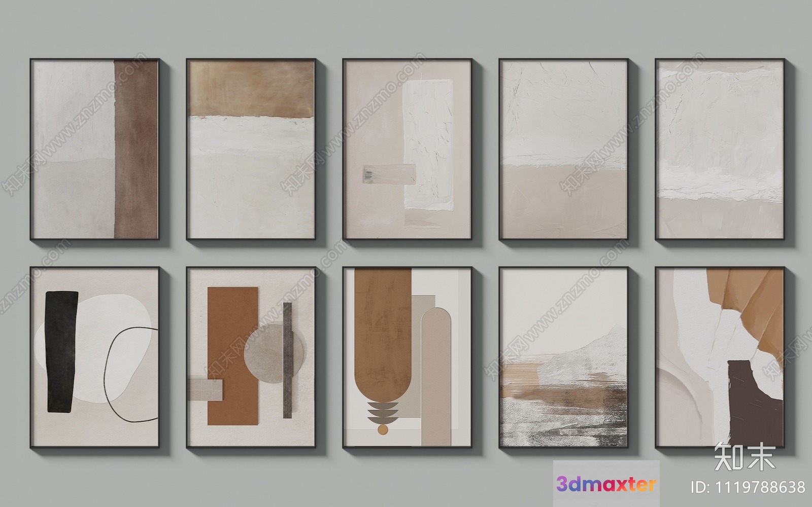 Abstract Art Collection 3D Model - 11851 - VRAY Render