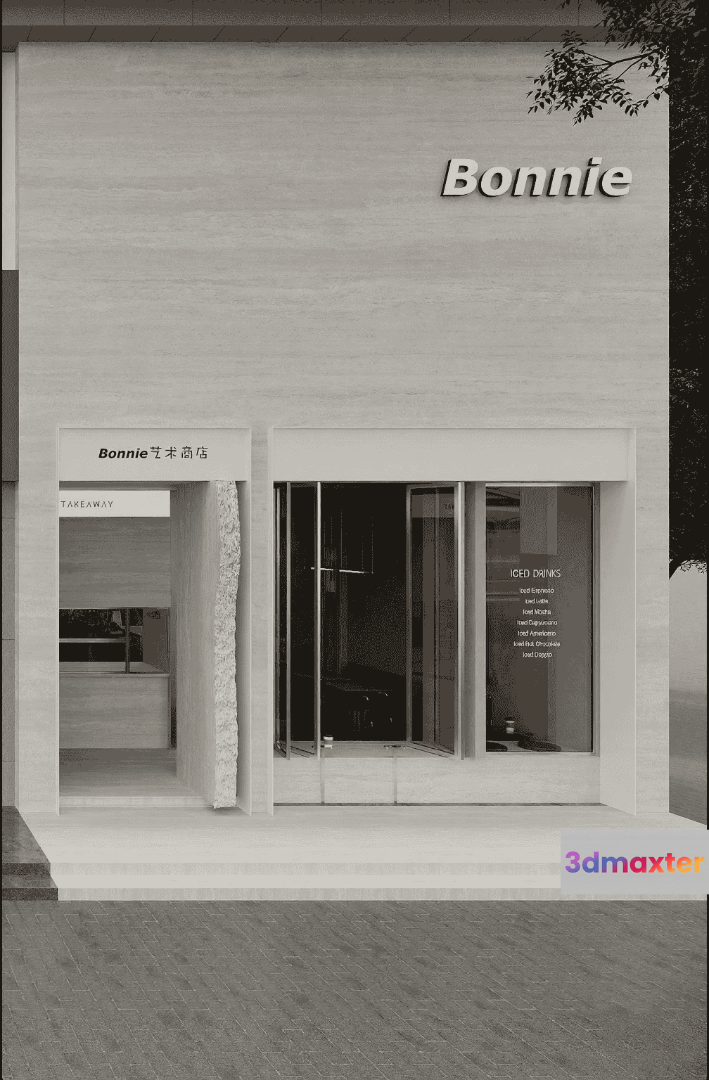 A Modern Storefront 3D Model - 10253 - VRAY Render