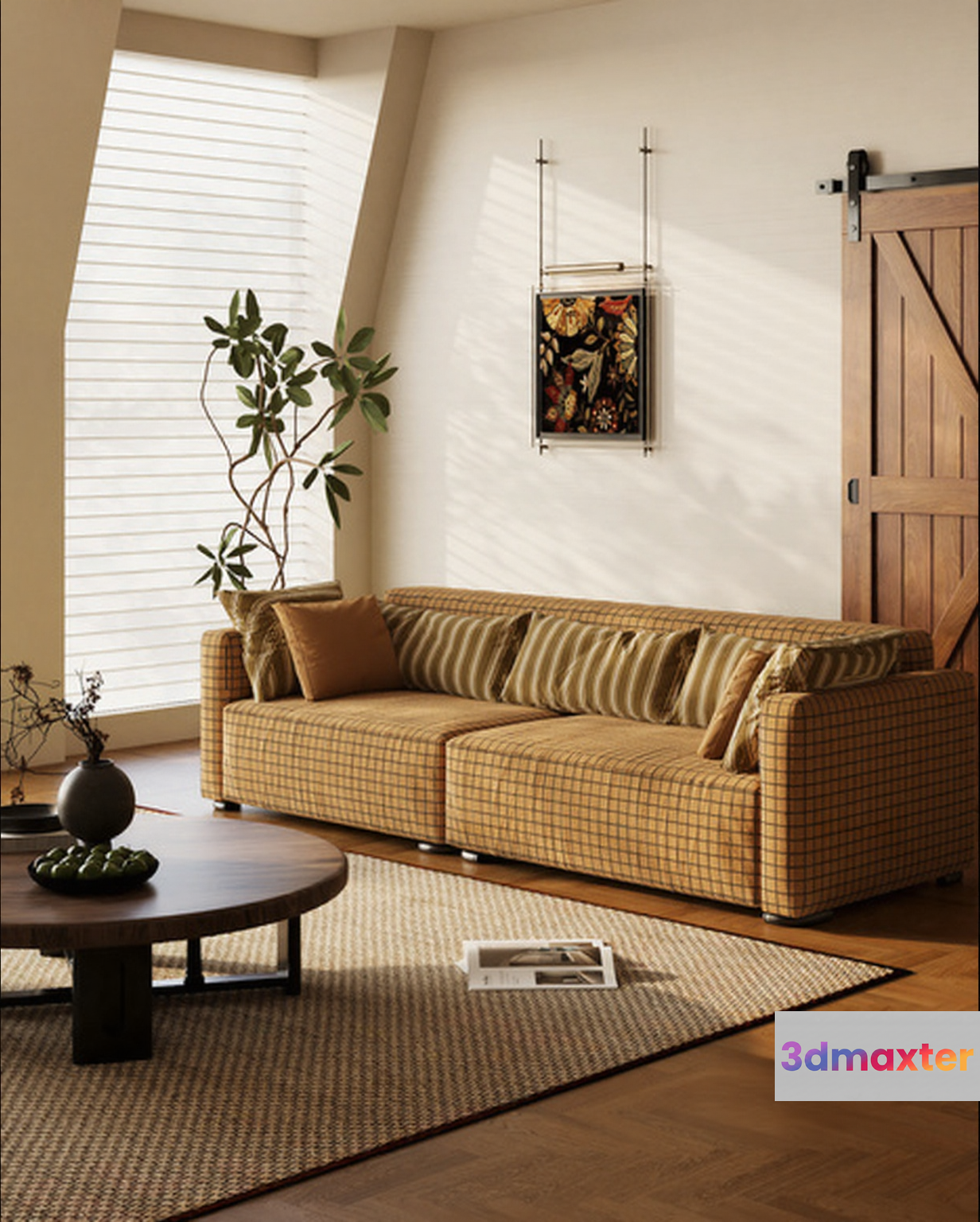 Modern Living Room 3D Model - 9694 - VRAY Render