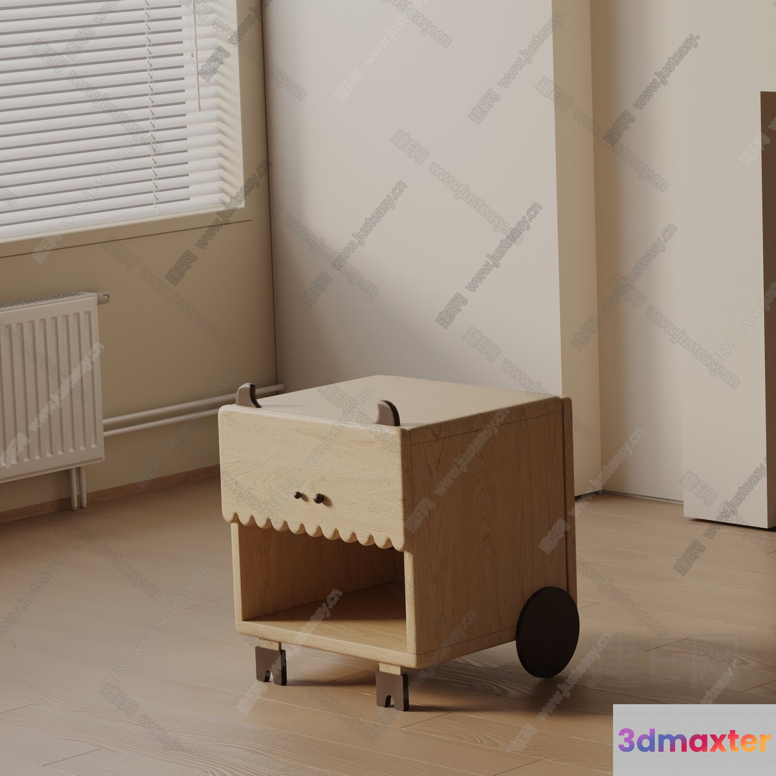 A Wooden Cart 3D Model - 6478 - VRAY Render