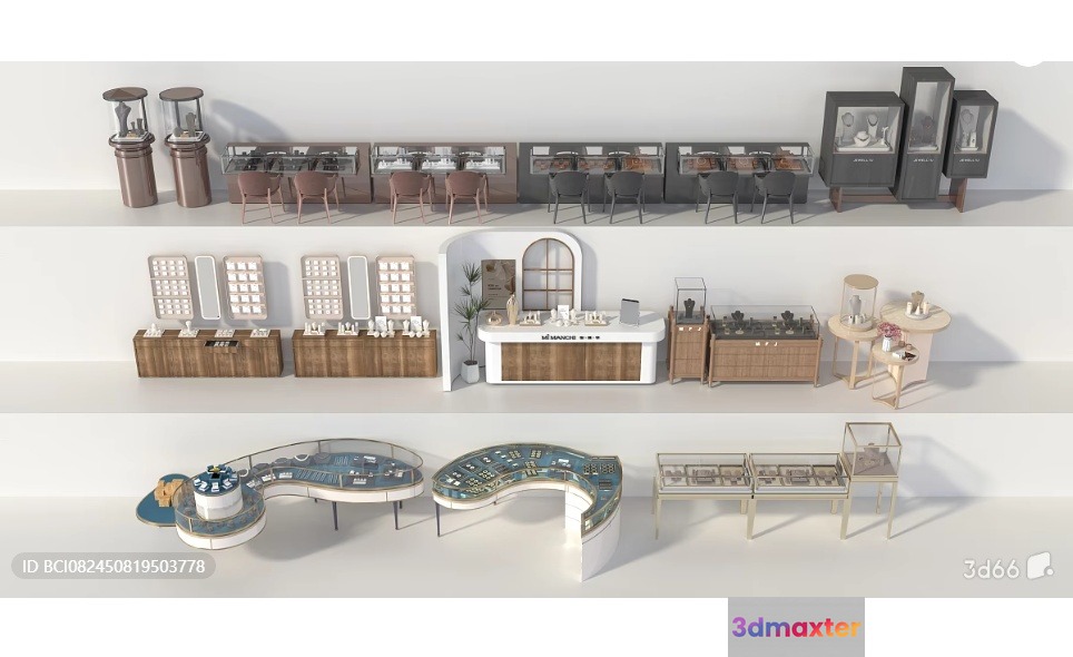 Modern Jewelry Store 3D Model - 9455 - VRAY Render