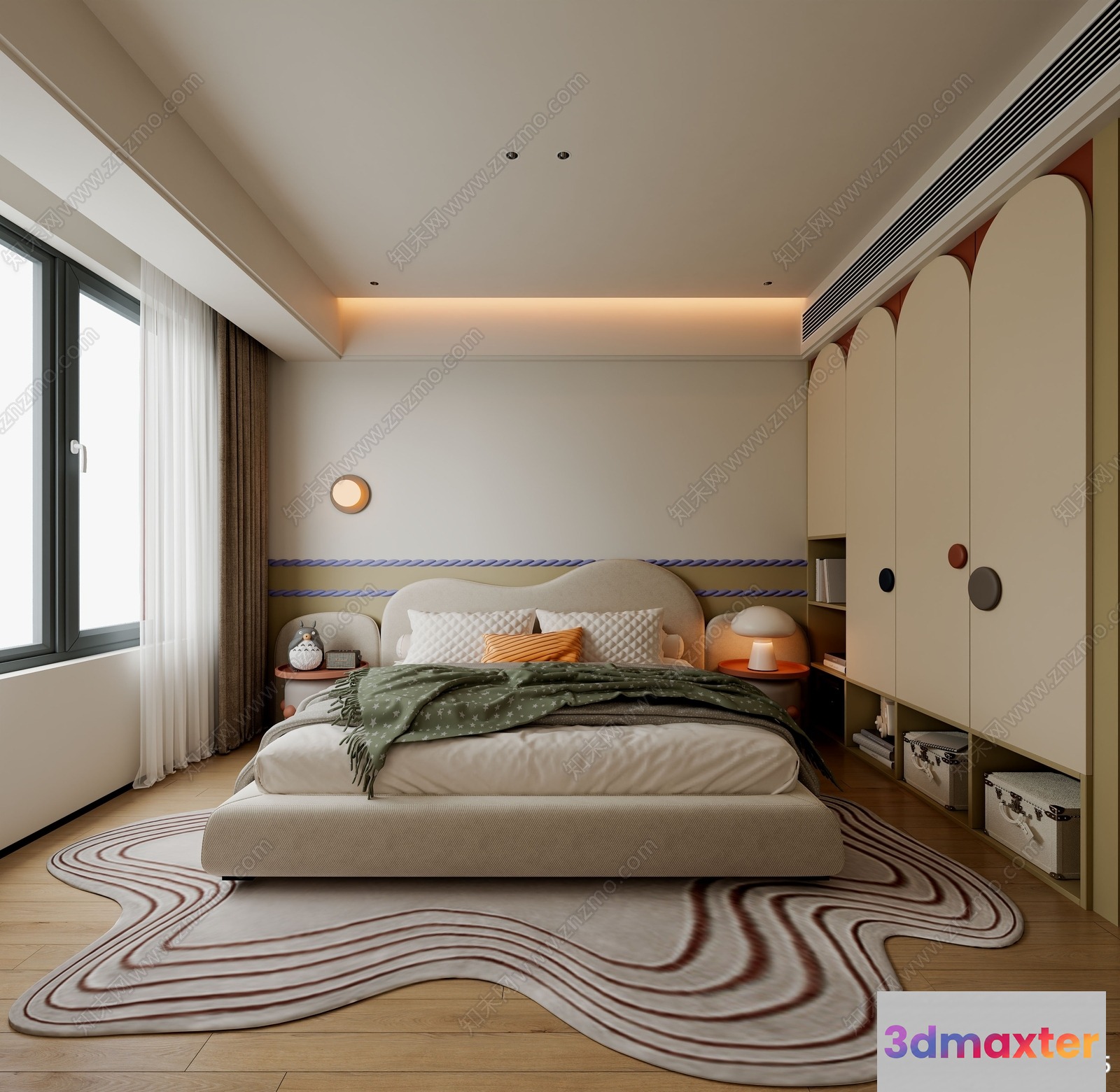 Cozy Bedroom 3D Model - 9910 - VRAY Render