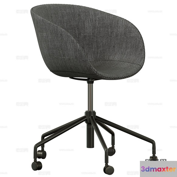 A Gray Office Chair 3D Model - 14538 - CORONA Render