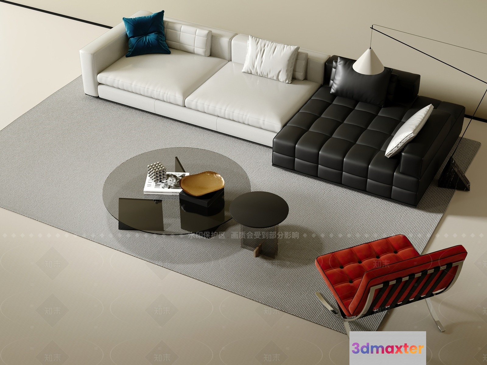 Modern Living Room 3D Model - 10925 - VRAY Render