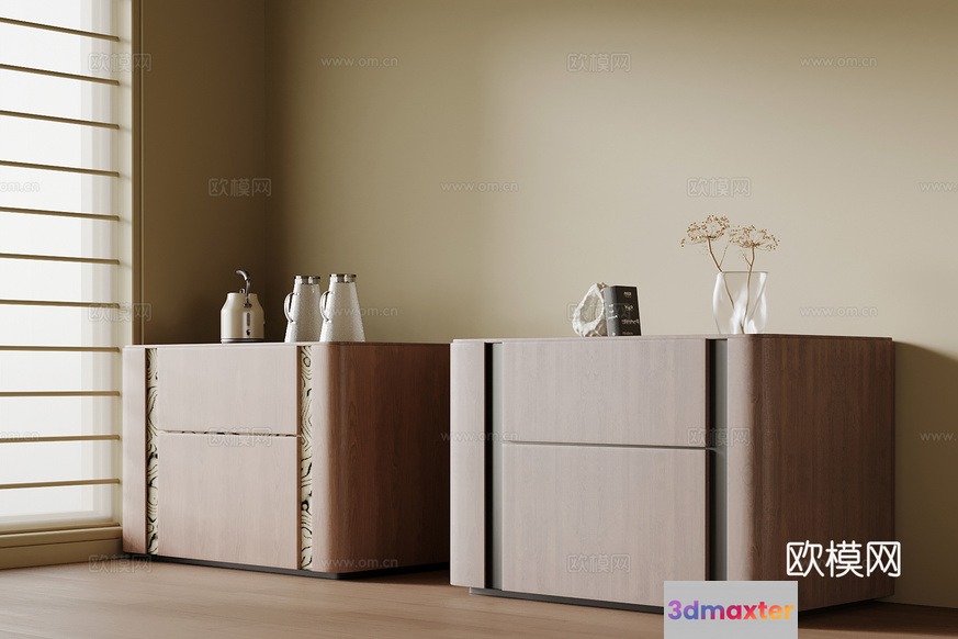 Modern Wood Furniture 3D Model - 17076 - VRAY Render