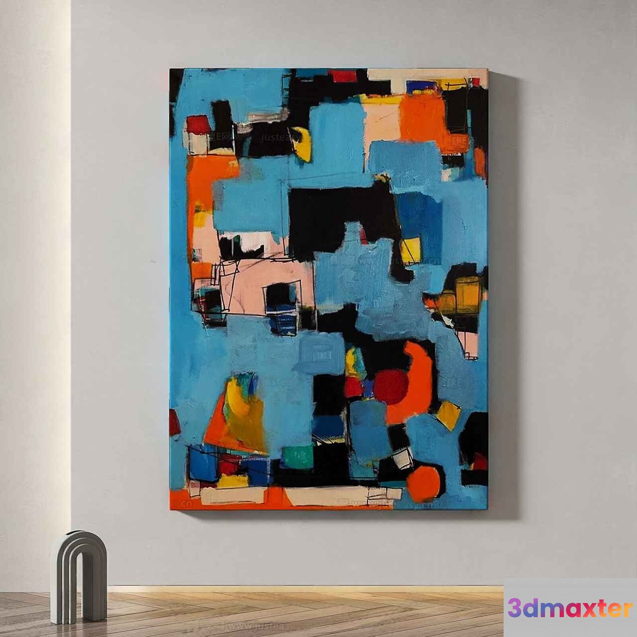 A Colorful Abstract Painting 3D Model - 12365 - VRAY Render