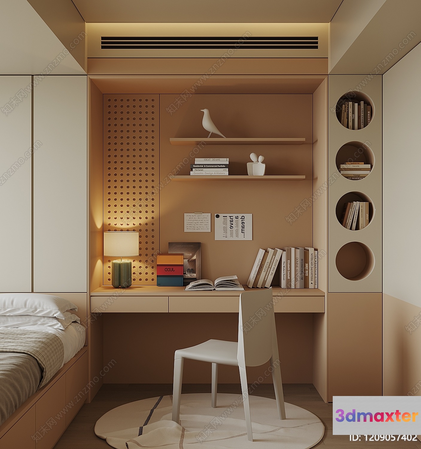 Modern Bedroom 3D Model - 220 - VRAY Render