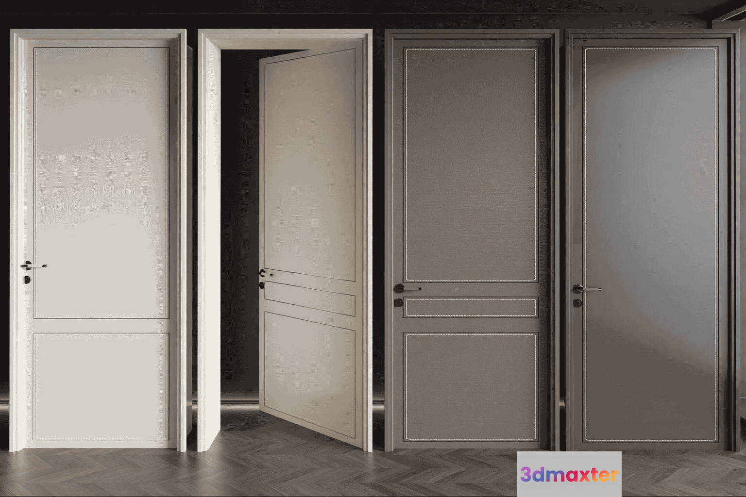 Four Doors 3D Model - 14839 - VRAY Render