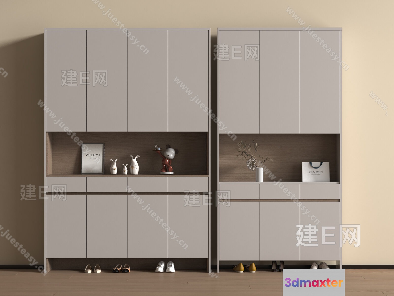 Modern Shelving Units 3D Model - 4304 - VRAY Render