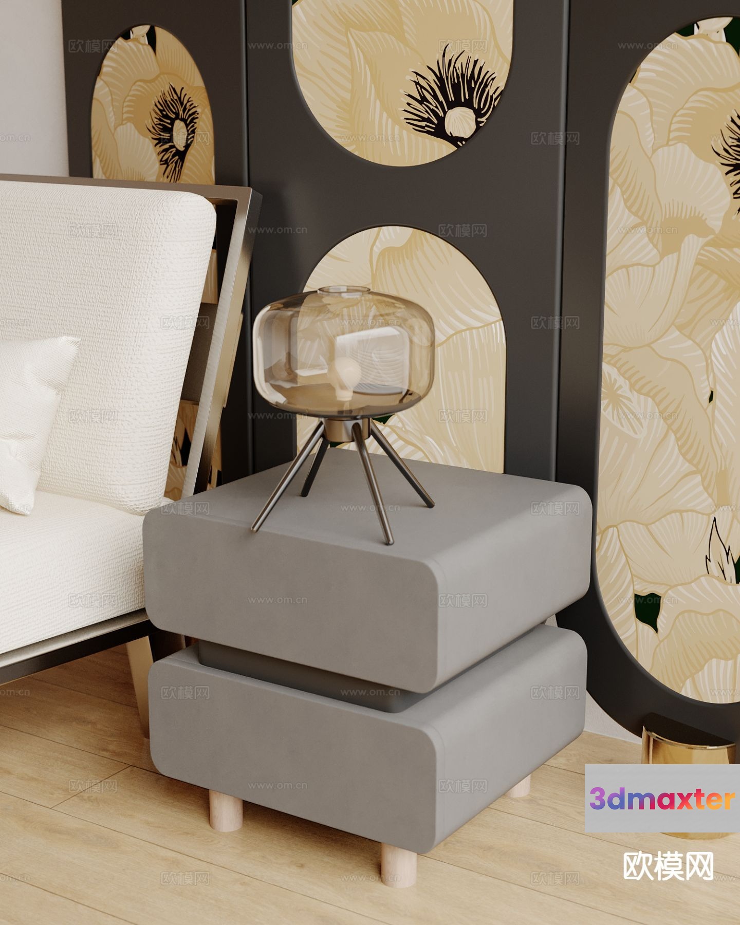 Modern Living Room 3D Model - 17975 - VRAY Render