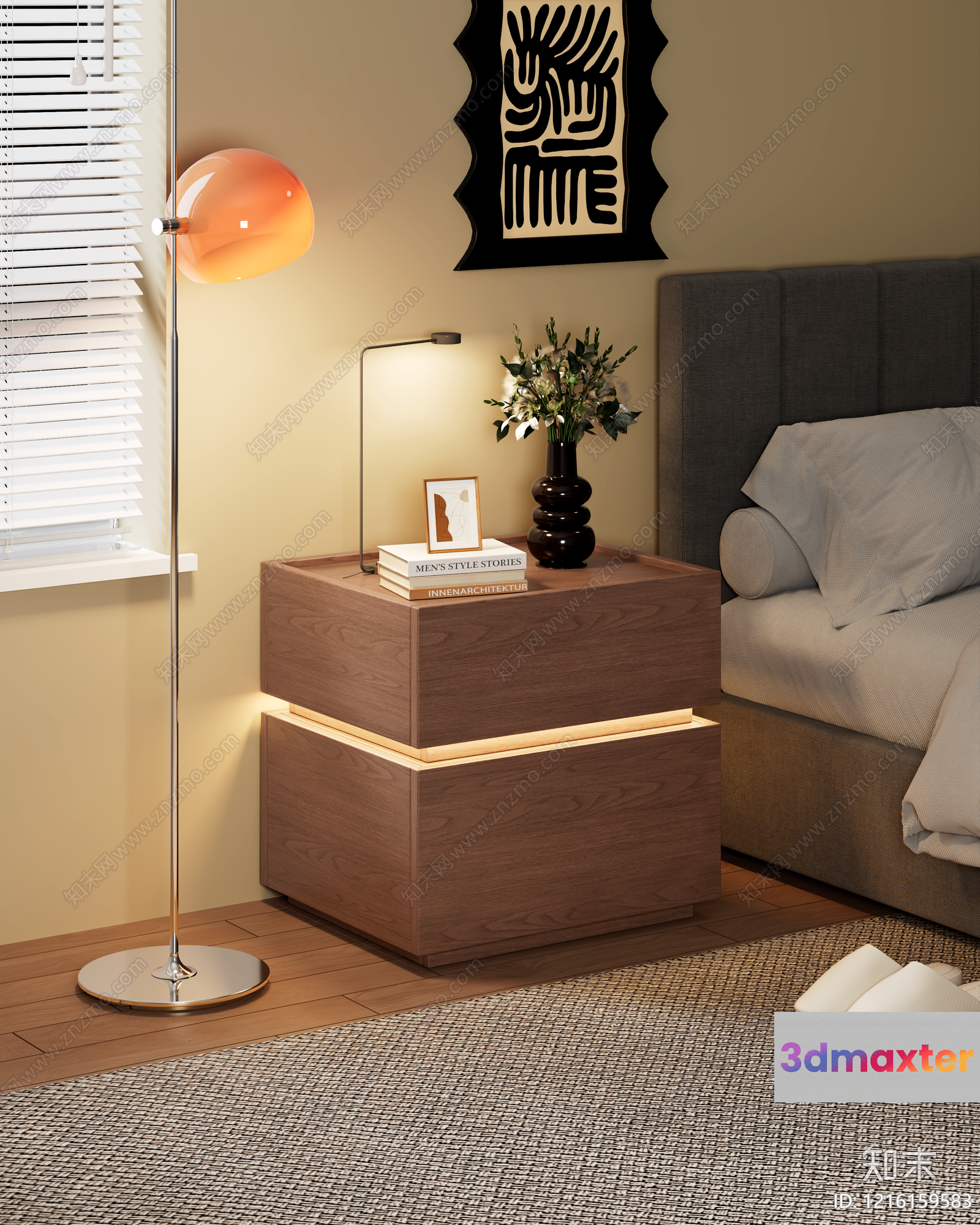 Cozy Bedroom 3D Model - 18068 - VRAY Render