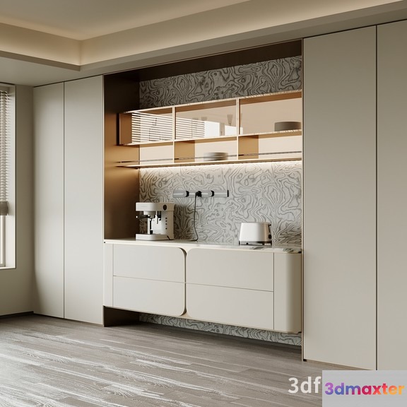 A Modern Kitchen 3D Model - 23250 - VRAY Render