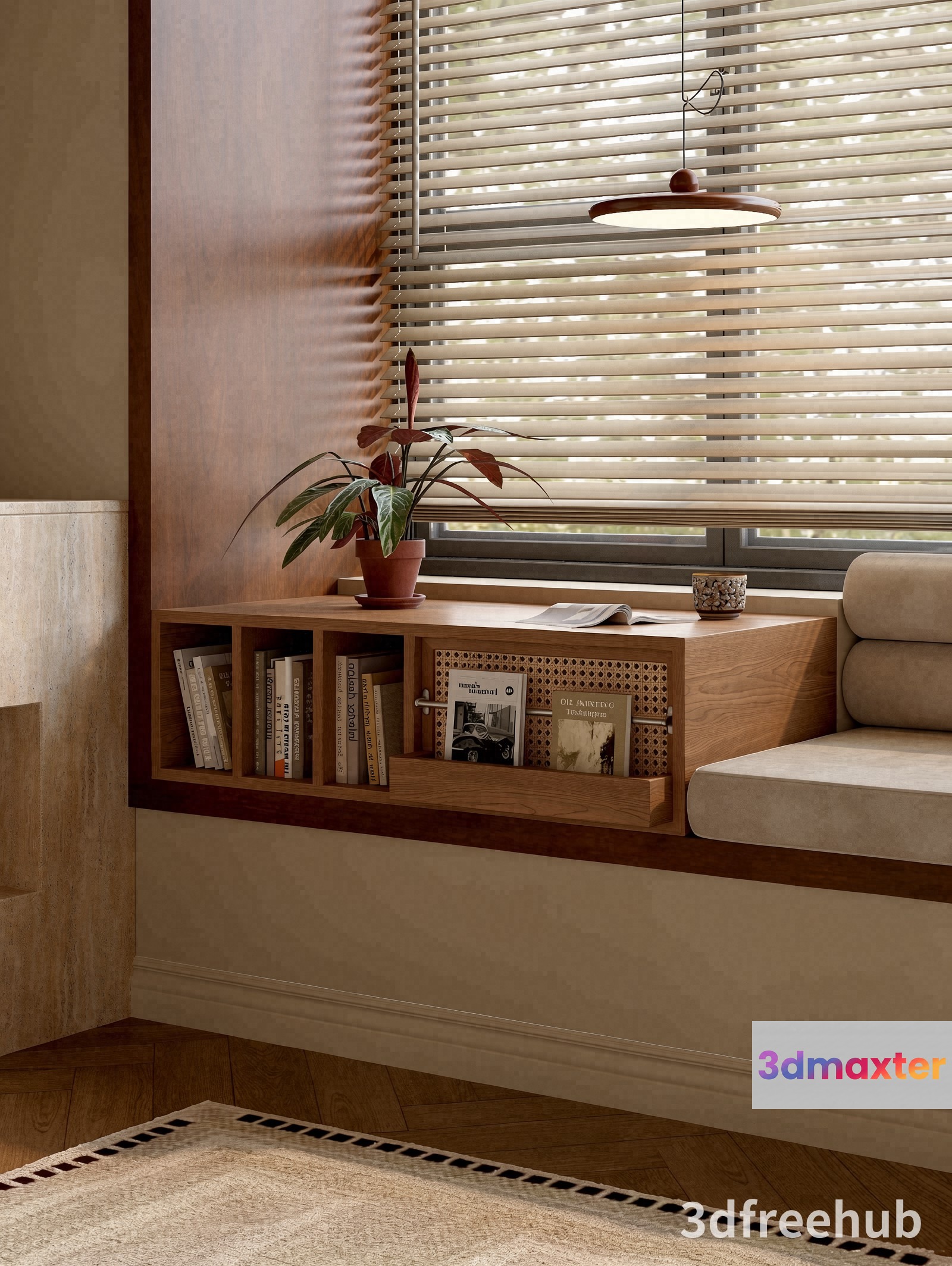 Cozy Reading Nook 3D Model - 21983 - VRAY Render