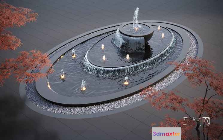 A Large Fountain 3D Model - 9129 - CORONA Render