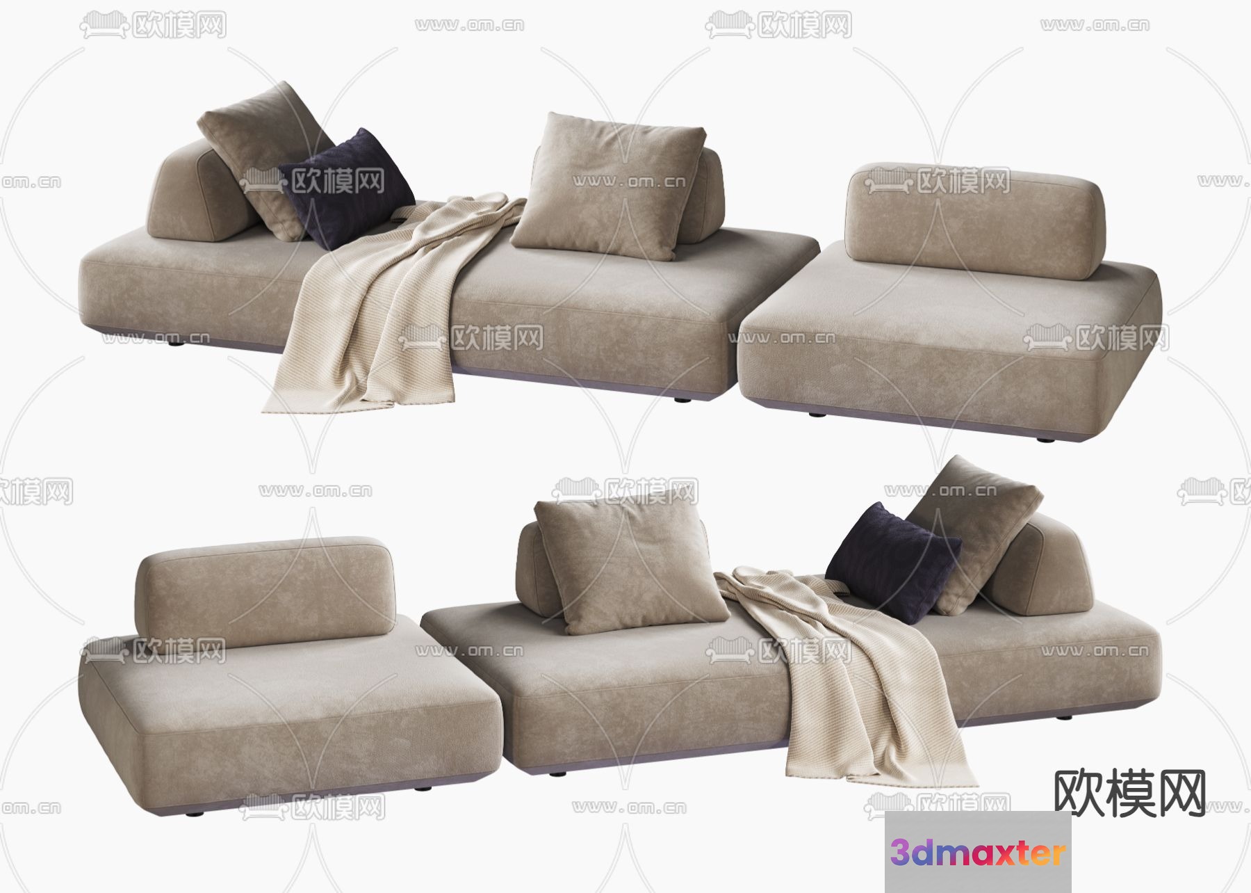 Modern Living Room 3D Model - 15960 - VRAY Render