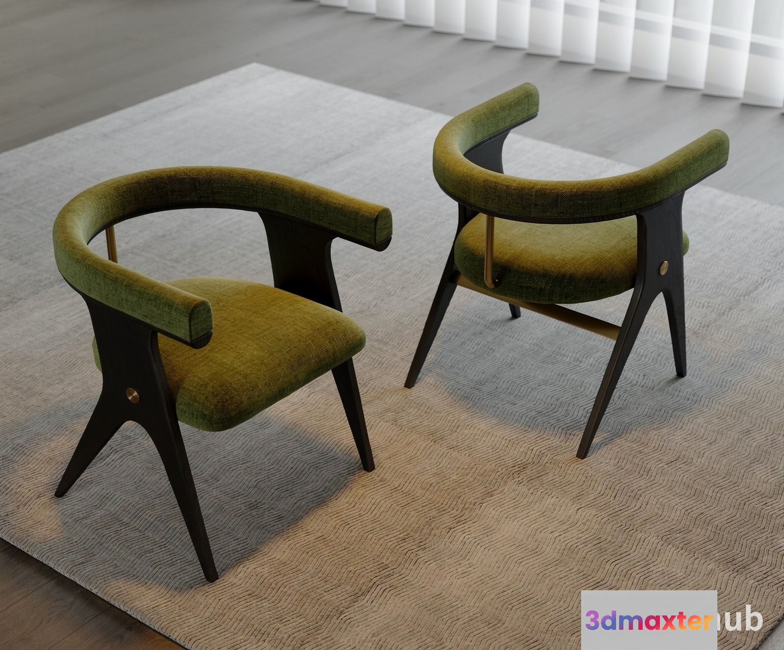 Green Chairs 3D Model - 19257 - VRAY Render