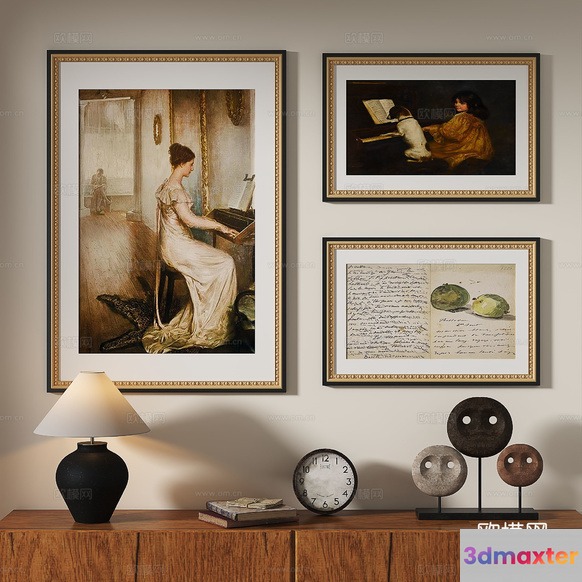 A Collection Of Framed Pictures 3D Model - 15389 - VRAY Render